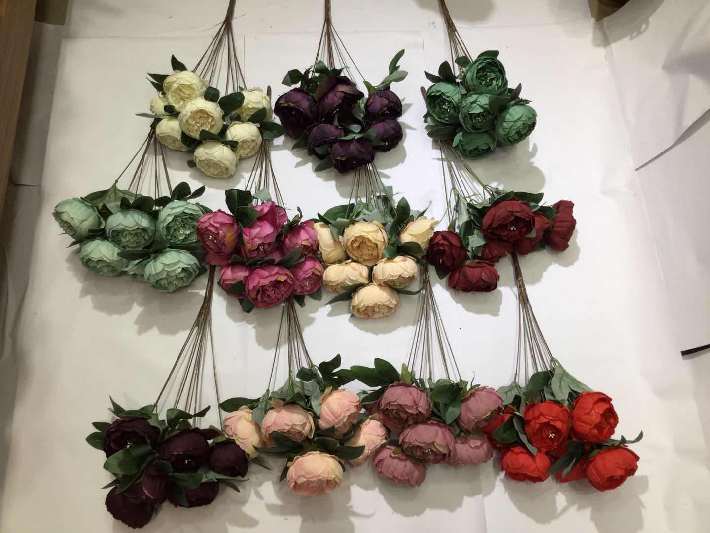 Xiange Flower Art Simulation Flower Wedding Flower Wall Decoration Factory Direct Plastic Green Plant Decoration A104-98 full figure