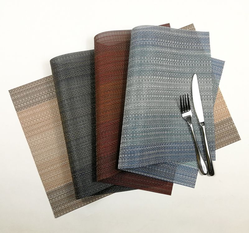 特斯林编织餐垫 PVC隔热垫 酒店加厚防滑花布提花餐垫杯碗垫 现货详情图8