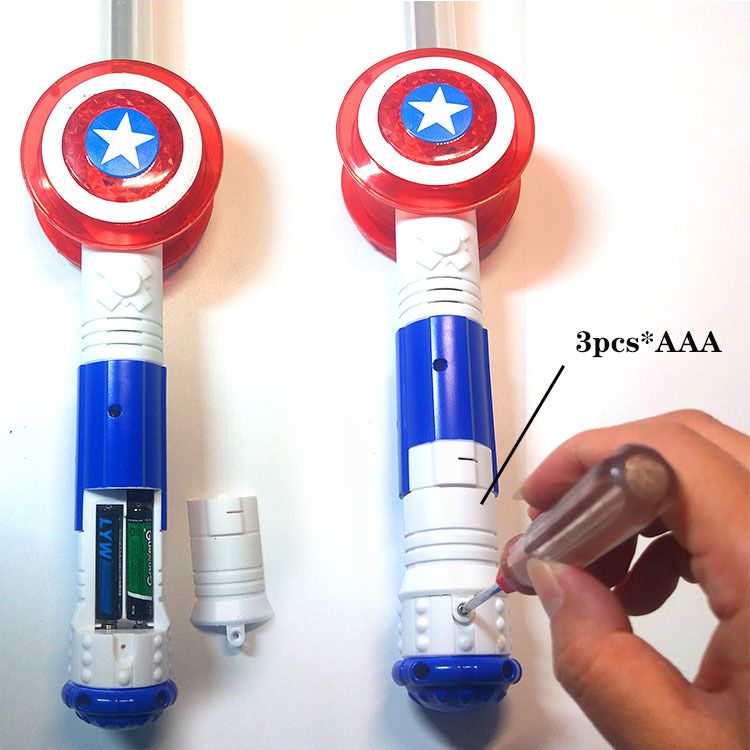 英雄光剑闪光棒 太空声闪光棒 美国队长激光剑 玩具发光宝剑详情图7
