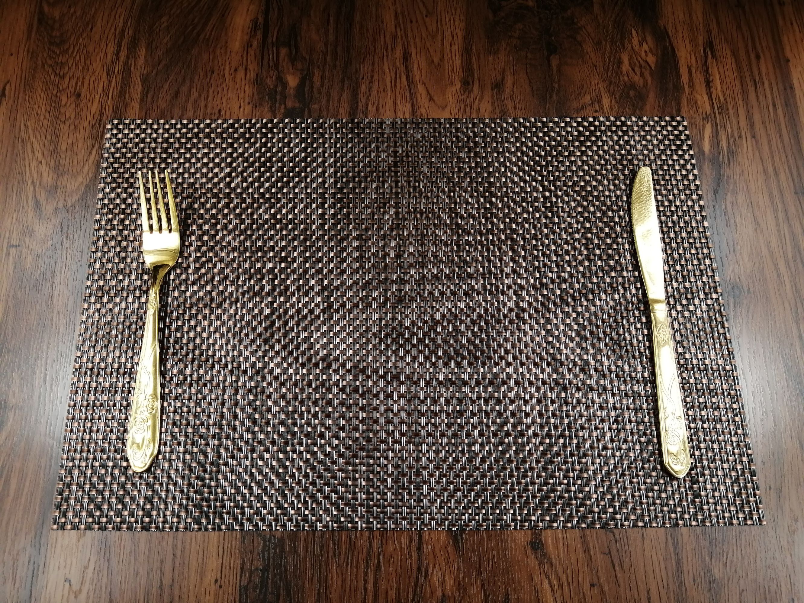 High-Grade Pvc Woven Placemat 4X4 Teslin Environmental Protection Non-Slip Table Mat Bowl Mat High Temperature Tea Tray Mat Tea Set Mat details Picture