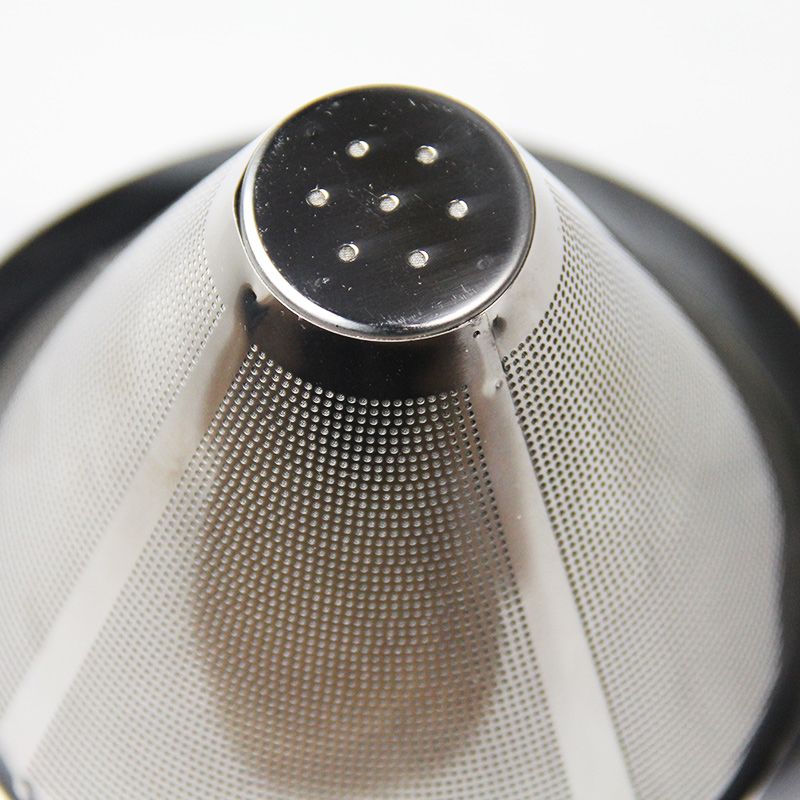 Stainless steel hand-brewed coffee pot with coffee filter screen, filter paper without filter screen, drip coffee funnel filter cup detail image 10