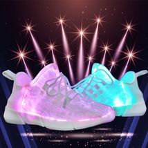 LED光纤鞋男女通用百搭情侣亲子运动休闲鞋 光纤发光鞋