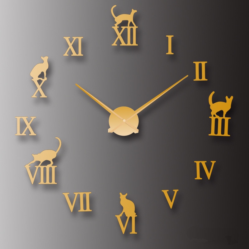 DIY creative simplicity large sitting room wall clock decoration clock Europe and the United States popular wall stickers clock thumbnail