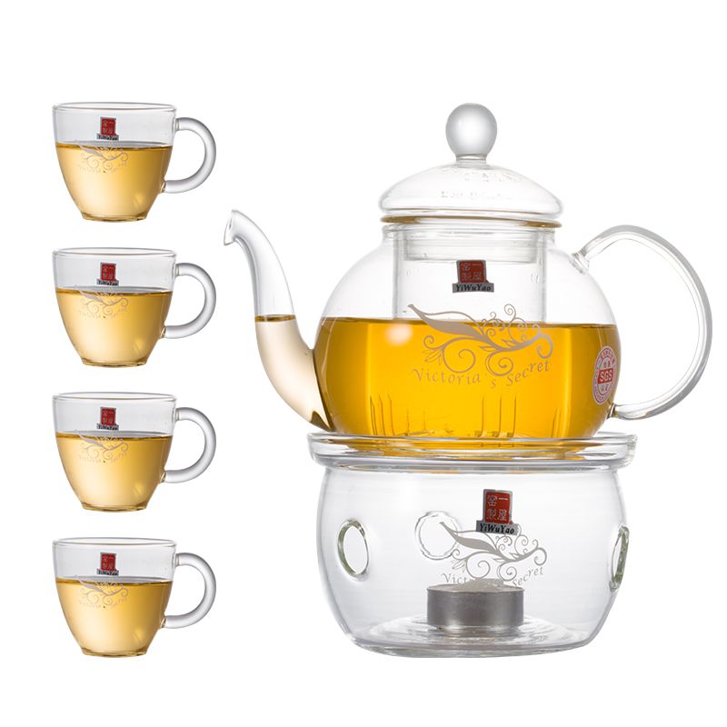 一屋窑花草茶具加热玻璃花茶壶水果茶壶套装耐热过滤煮红茶杯茶盘详情图6