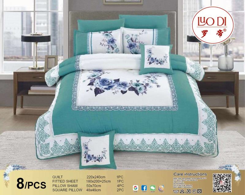 New Chinese style simple bedding sets light luxury soft installed gold high-end American pure cotton bedding full figure