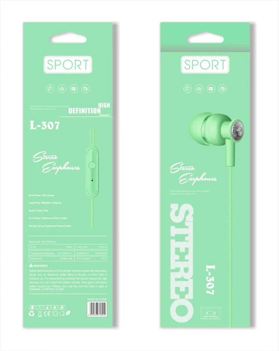 L-307 Sogo headphone headphone headphone headphone headphone in-ear headphone headphone headphone headphone earphone earplug with microphone