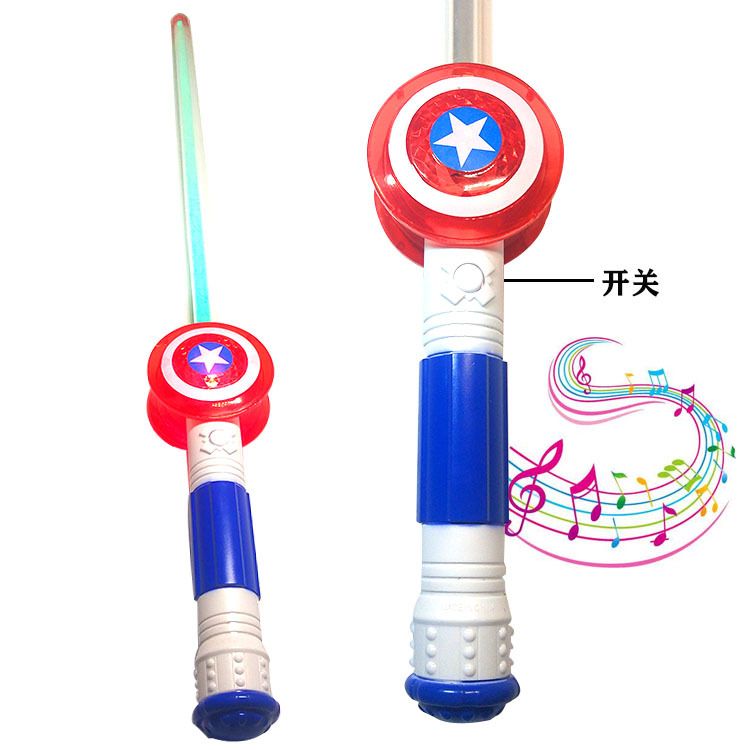英雄光剑闪光棒 太空声闪光棒 美国队长激光剑 玩具发光宝剑详情图4