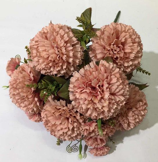 Xiange Flower Art Simulation Flower Wedding Wall Flower Collocation Manufacturers Direct Plastic Green Plant Decoration 18 Large Cloves undefined
