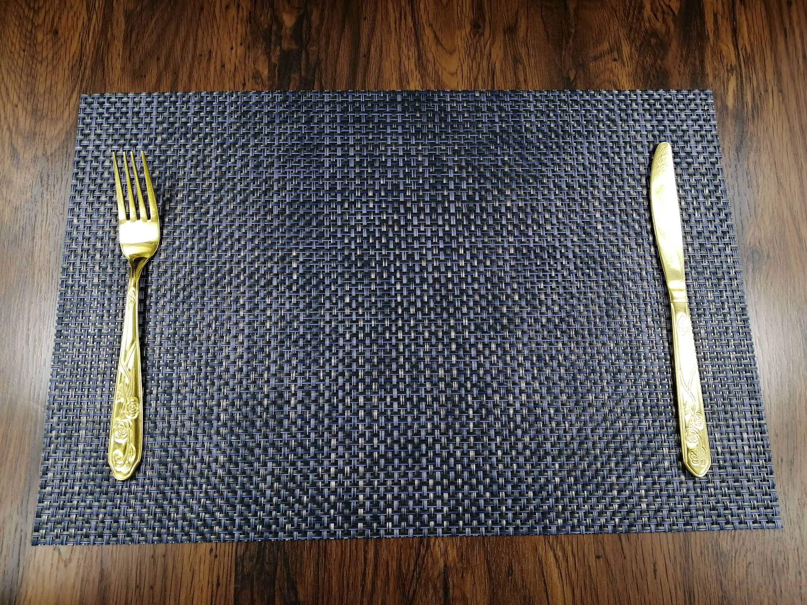 High-Grade Pvc Woven Placemat 4X4 Teslin Environmental Protection Non-Slip Table Mat Bowl Mat High Temperature Tea Tray Mat Tea Set Mat Specification drawing