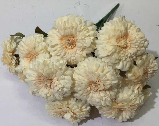 Xiange Flower Art Simulation Flower Wedding Wall Flower Collocation Manufacturers Direct Plastic Green Plant Decoration 13 Head Chrysanthemum full figure