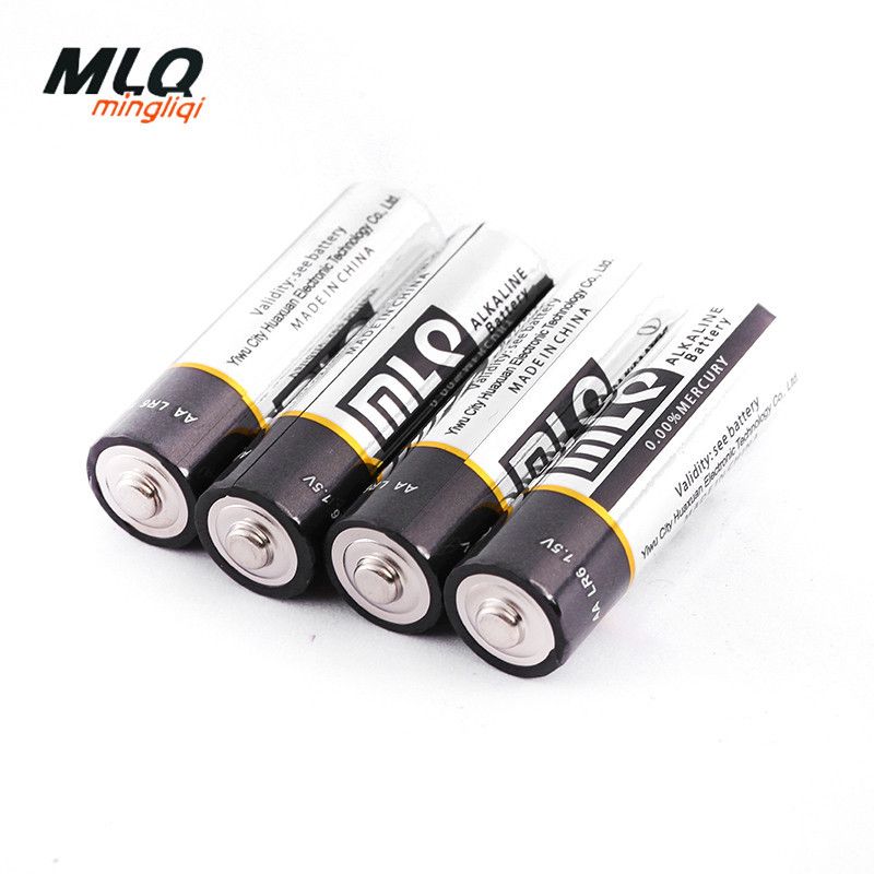 MLQ明力奇5号电池LR6碱性电池4粒简装AA碱性电池 1.5V无汞干电池厂家详情5