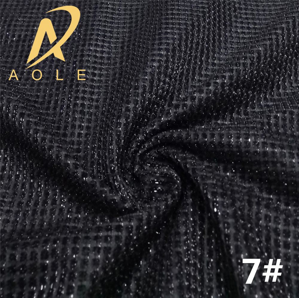 Factory direct sales of glittering checkered mesh fabric, iriered silk, gold and silver silk fabric for clothing, skirts and scarves detail image 2