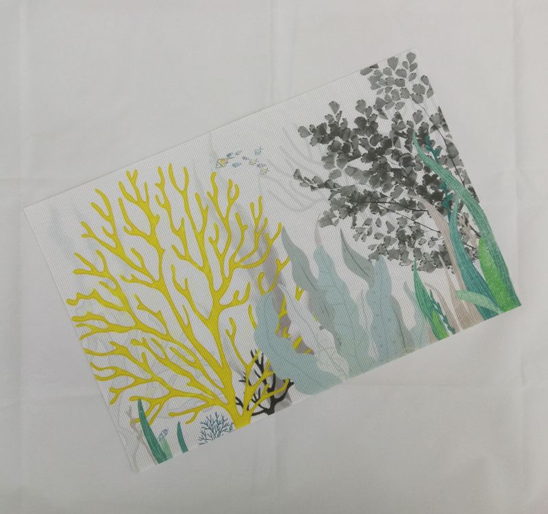Creative Ins Teslin Printed Placemat Non-Slip Mat Pvc Color Print Insulated Bowl Mat Table Mat Cup Mat Factory Direct Sales Specification drawing