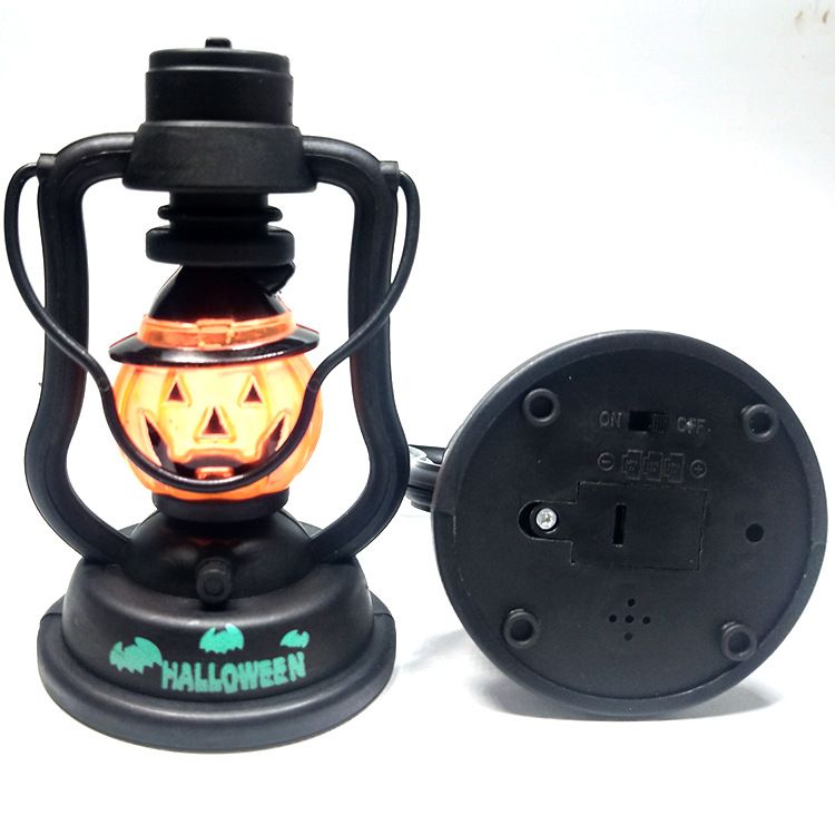 万圣节手提南瓜精灵小夜灯 LED闪光南瓜手提小夜灯