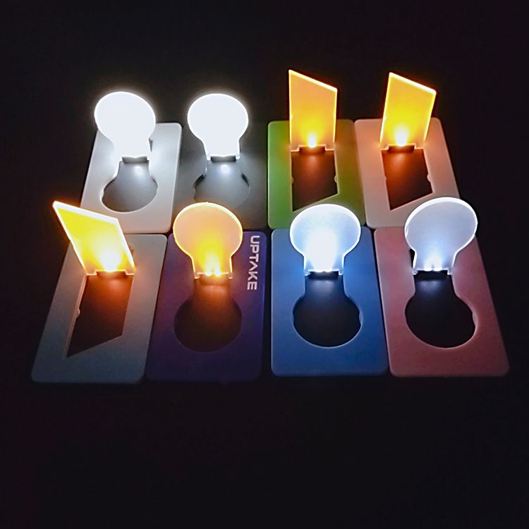 塑胶LED发光卡片灯夜间办公小夜灯接受定制款卡片灯