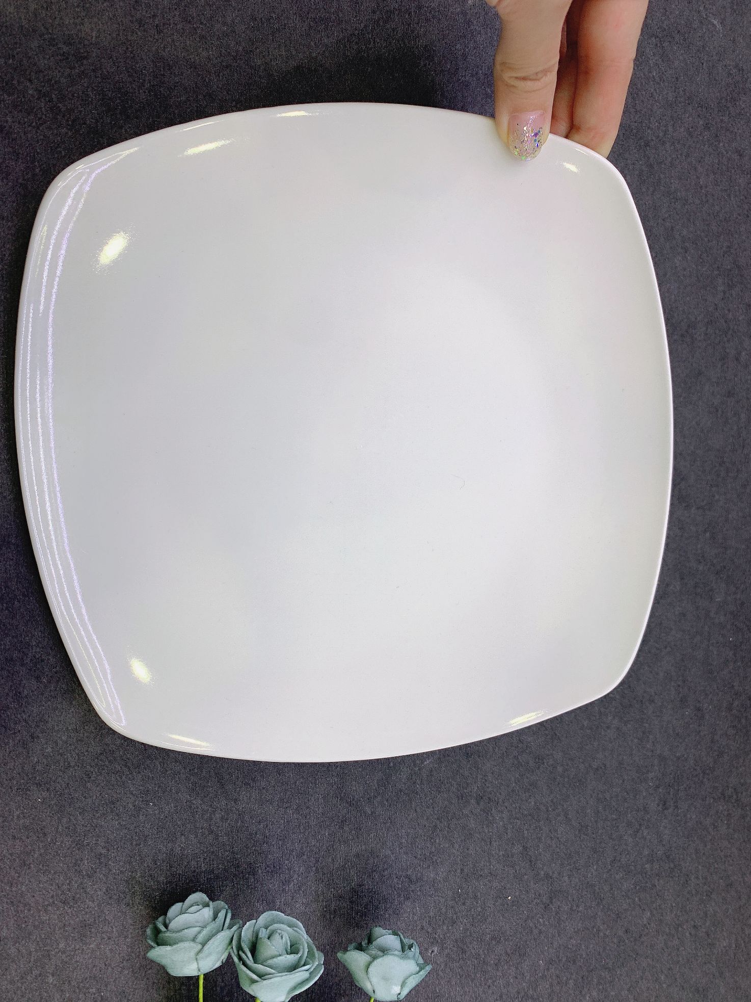 白色8.5寸陶瓷方盘  餐盘 牛排盘详情图3