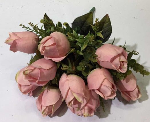 Xiange Flower Art Simulation Flower Wedding Wall Flower Collocation Manufacturers Direct Plastic Green Plant Decoration 12 Tip Buds Application Scenario