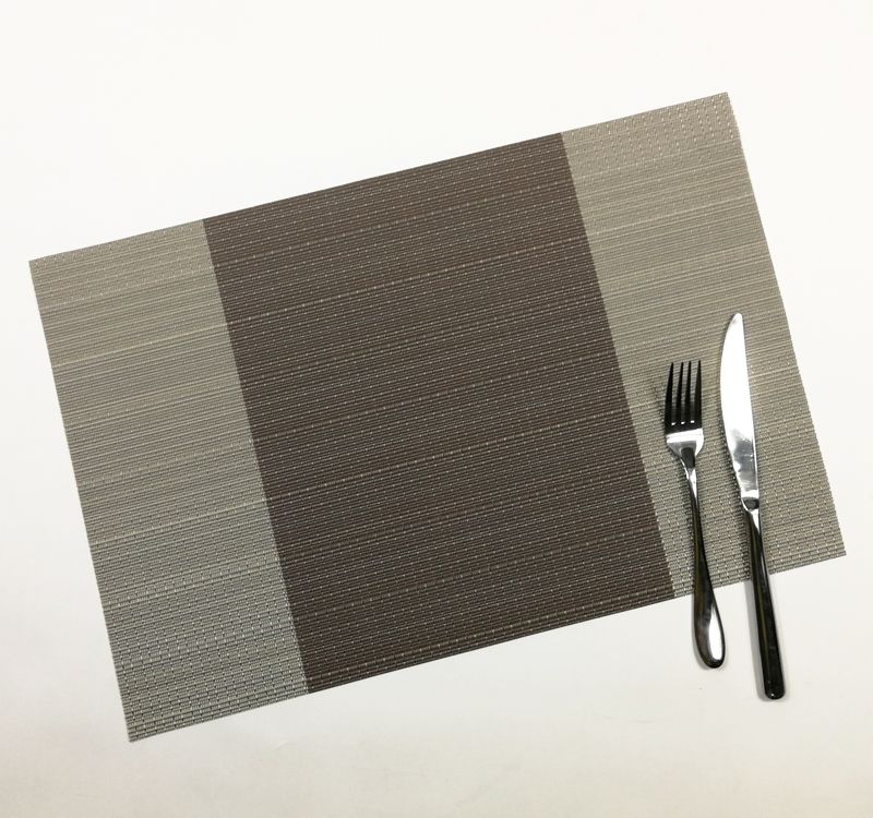 High-Grade Square Thickened Pvc Insulated Western Placematteslin Vertical Stripe Non-Slip Western Placematanti-Ironing Bowl Mat Coaster Specification drawing
