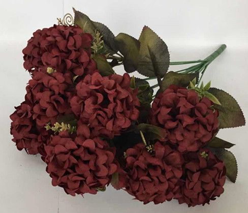 Xiange Flower Art Simulation Flower Wedding Wall Flower Collocation Manufacturers Direct Plastic Green Plant Decoration 12 Head Chrysanthemum details Picture
