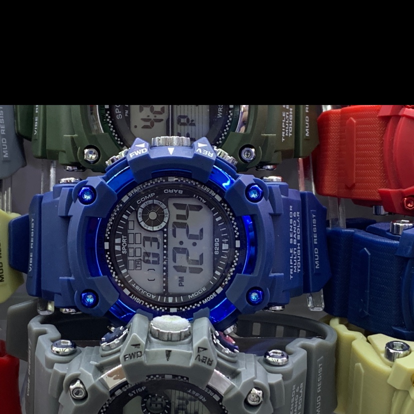 The watch is blue for boys and students