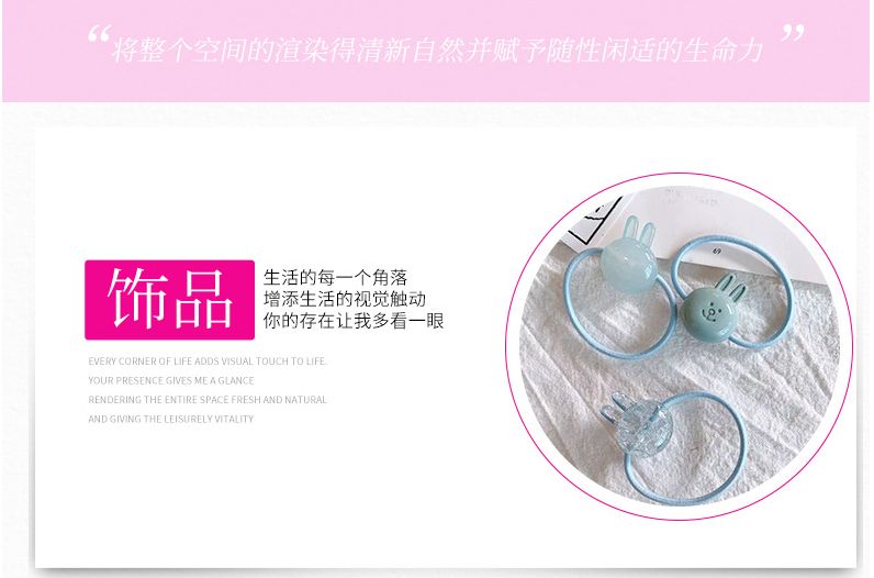 A new style of acrylic rubber band with a fresh and artistic touch for young girls, handcrafted by students as a headband accessory detail image 4