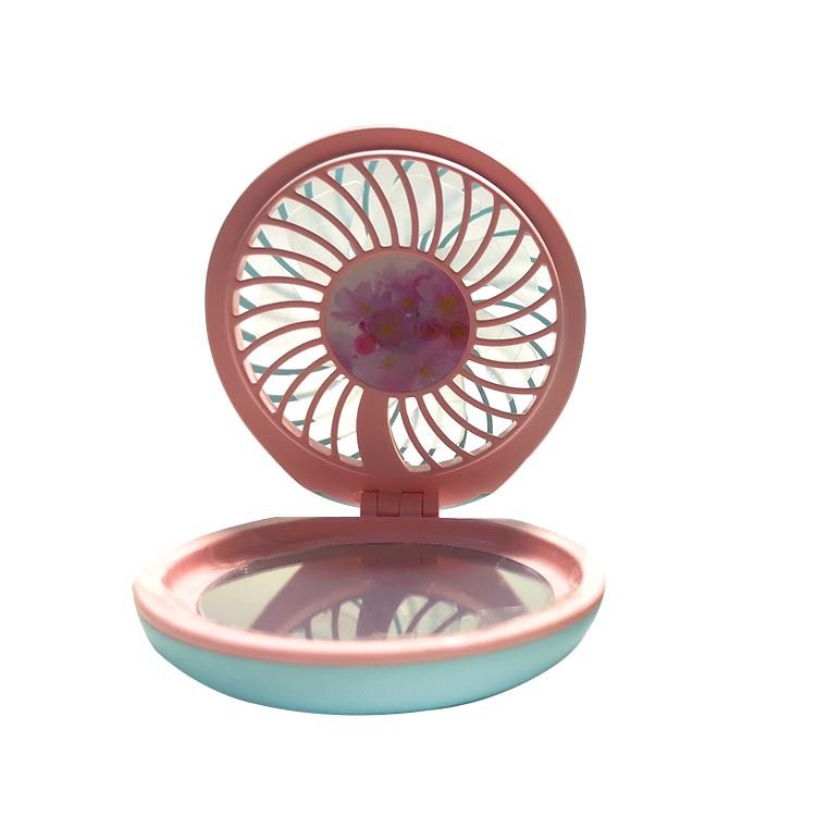 New makeup mirror pocket fan Outdoor portable fan USB charging mini fan