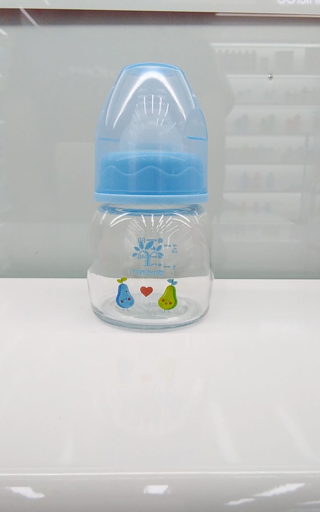 Glass baby bottle, 60ml glass baby bottle for children and infants