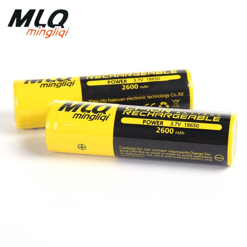 MLQ明力奇18650锂电池动力3.7v尖头平头2600MAH强光手电筒音箱详情3
