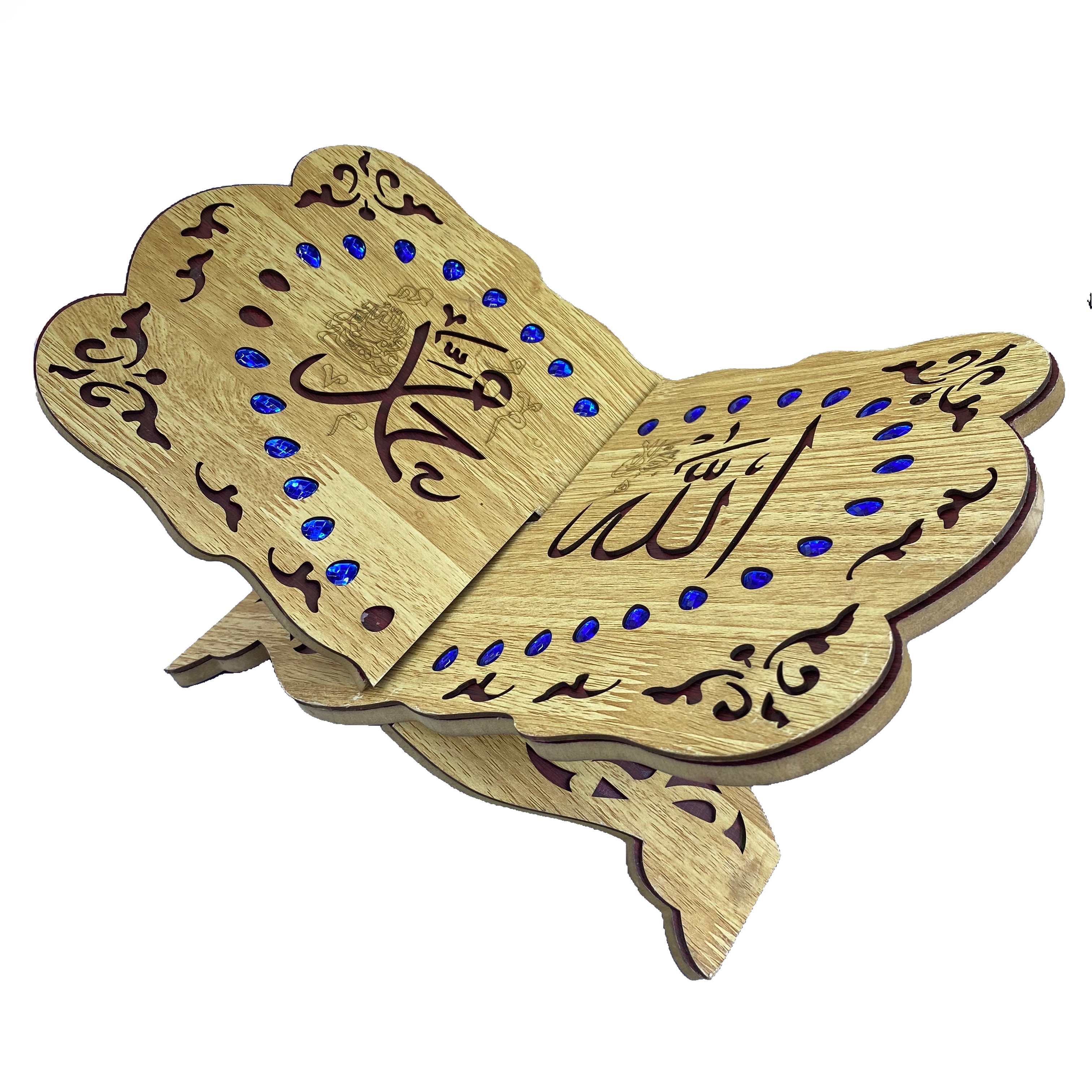 伊斯兰穆斯林古兰经密度板经书架细节图