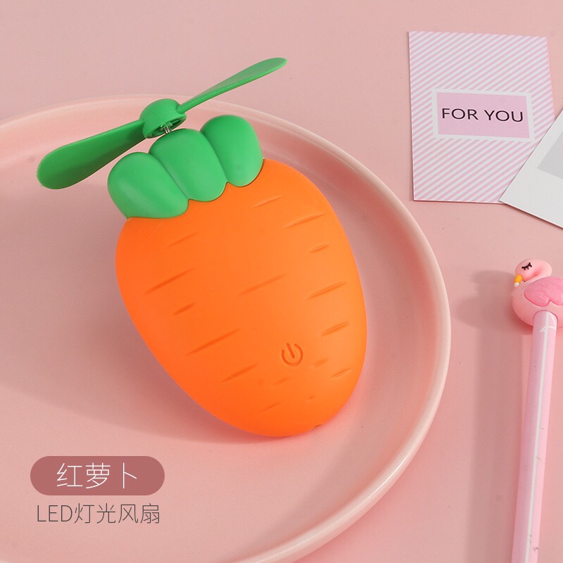 夏季创意水果型充电小风扇产品图