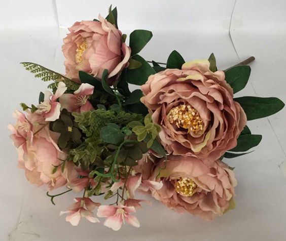 Xiange Flower Art Simulation Flower Wedding Flower Wall Decoration Factory Direct Plastic Green Plant Decoration A102-58 details Picture