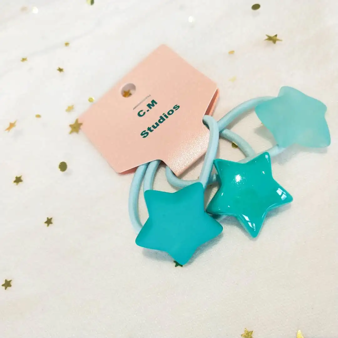 Korean chic style hair tie, rubber five-pointed star set, hair band, hair tie, simple and fresh hair tie detail image 5