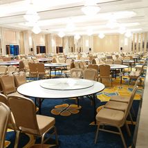 北京国际五星级酒店宴会厅餐椅会议中心铝合金椅饭店金属折叠椅子