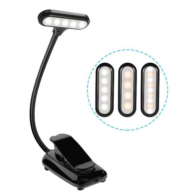 Led book clip lamp folding portable USB charging eye-clip book lamp Student dormitory bedroom reading clip lamp