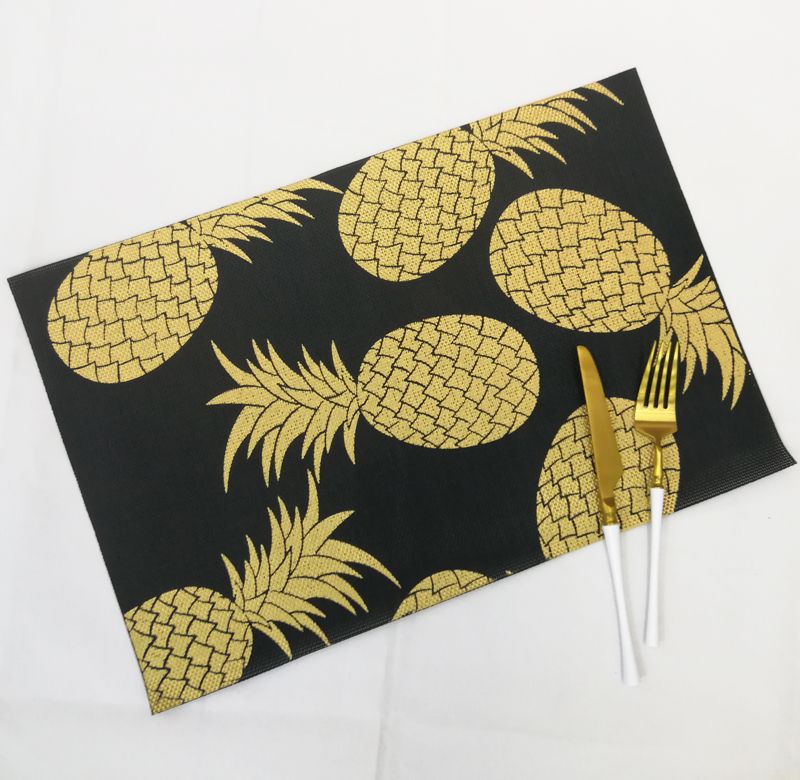 Creative Ins Teslin Printed Gold Placemat Non-Slip Mat Pvc Printed Gold Insulated Bowl Mat Table Mat Cup Mat Factory Direct Sales Specification drawing