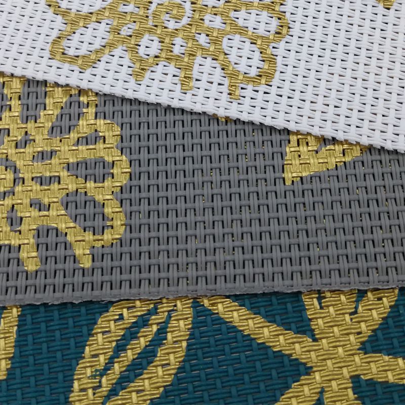 Creative Ins Teslin Printed Gold Placemat Non-Slip Mat Pvc Printed Gold Insulated Bowl Mat Table Mat Cup Mat Factory Direct Sales undefined