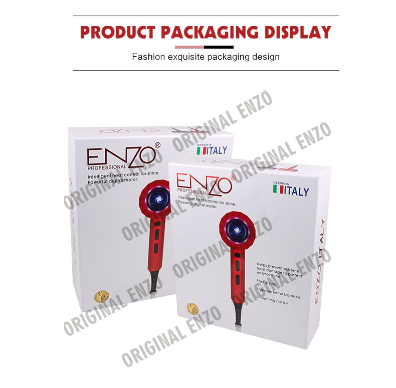 ENZO恩佐家用电器网红爆款冷热风便携式锤子大风罩负离子电吹风筒详情图7