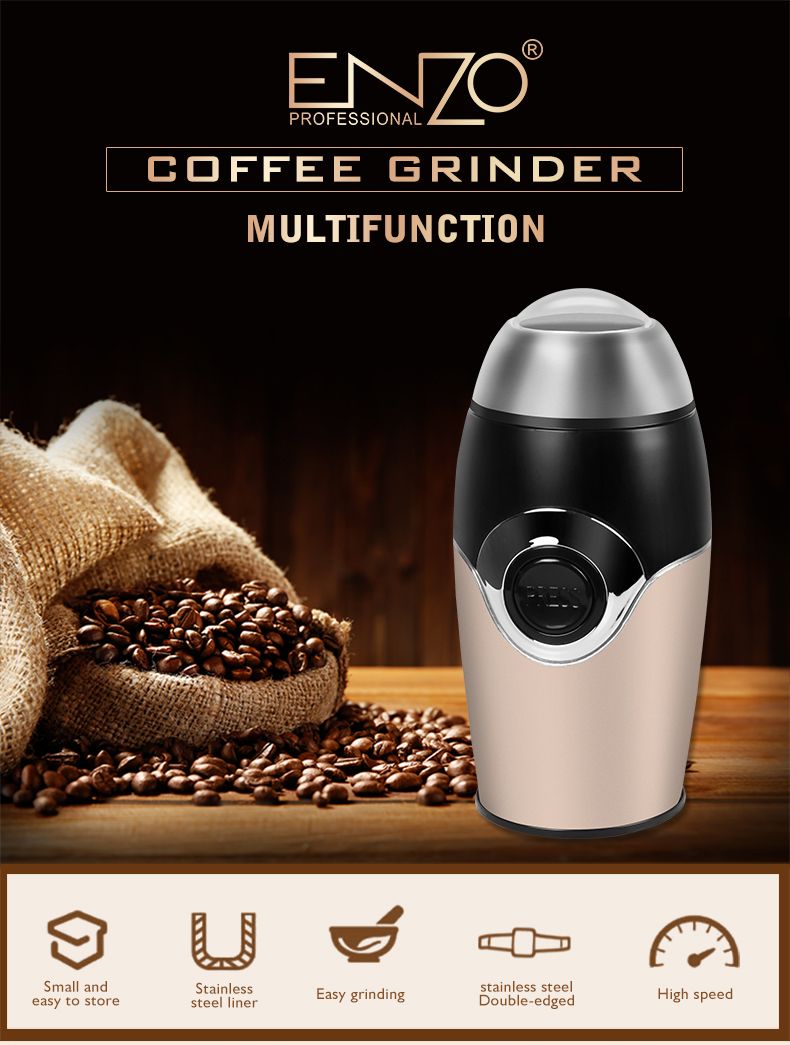 ENZO恩佐多功能电动中药材辣椒打粉磨豆小型家用咖啡研磨粉碎机详情图1