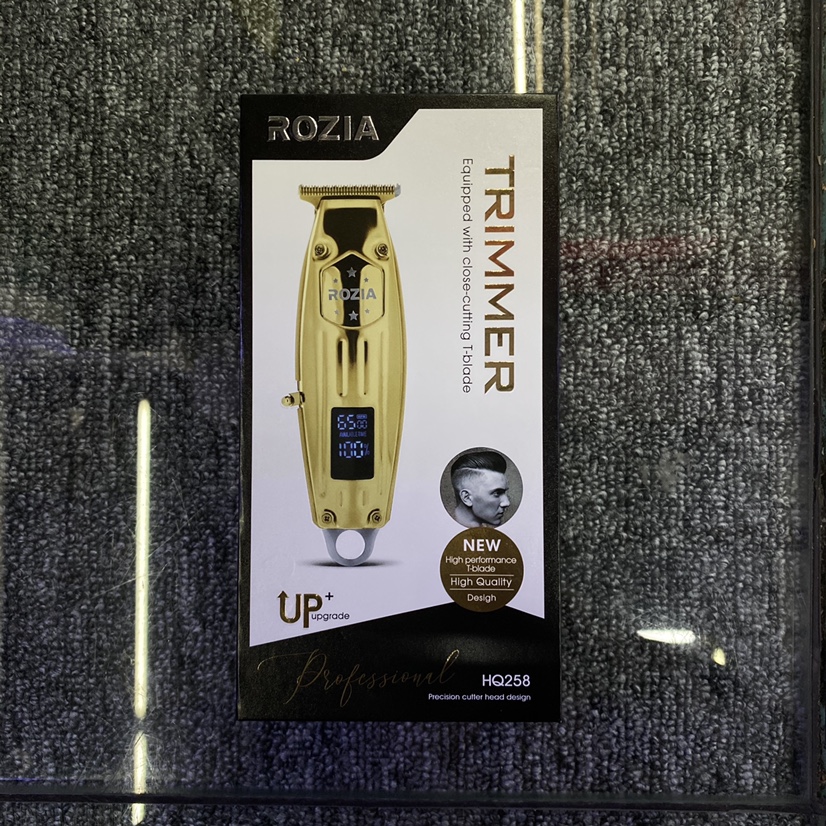 Rozia professional hair clipper with oil head and LED display HQ258