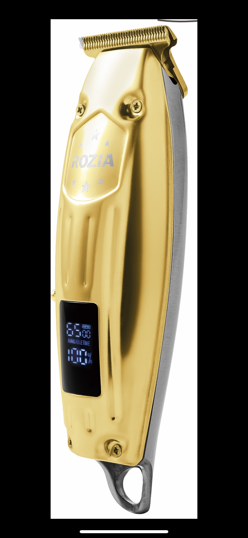Rozia professional hair clipper with oil head and LED display HQ258 Specification image