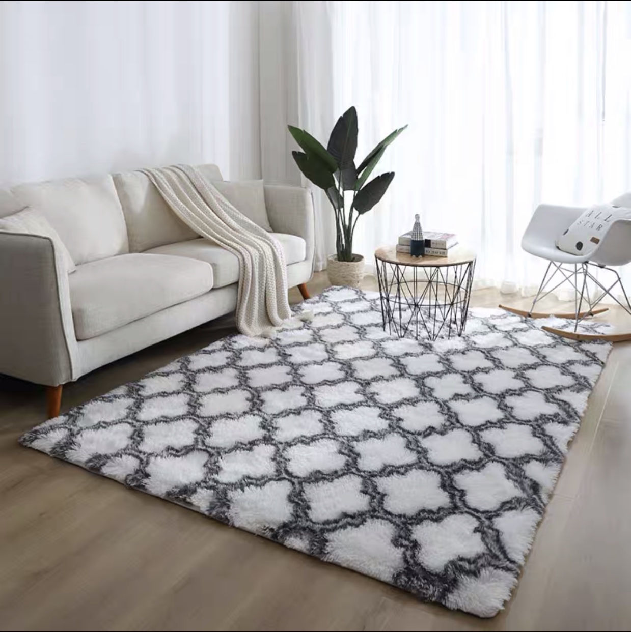 新款丝毛绒地毯客厅沙发地毯卧室茶几地毯