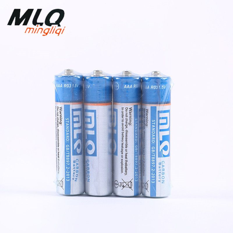 Cyan MLQ Minliqi No. 7 1.5V carbon AAA Zinc-manganese dry battery 4 granules simple pack R031.5V