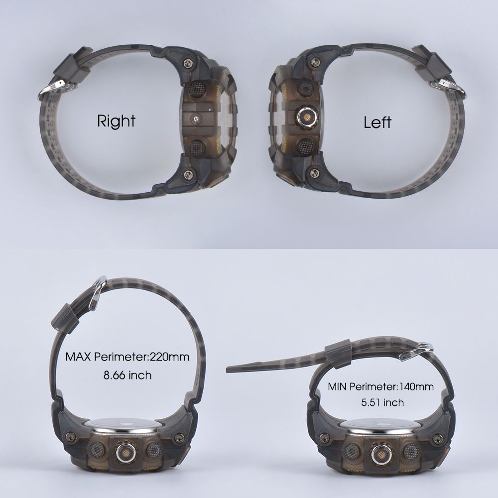 Goodweek Transparent Men's Sports Watch Waterproof Digital Quartz Watch Dual Display Watch Application Scenario