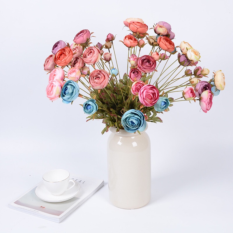 单支简欧小露莲仿真花小千层花高档假花欧式婚庆花产品图