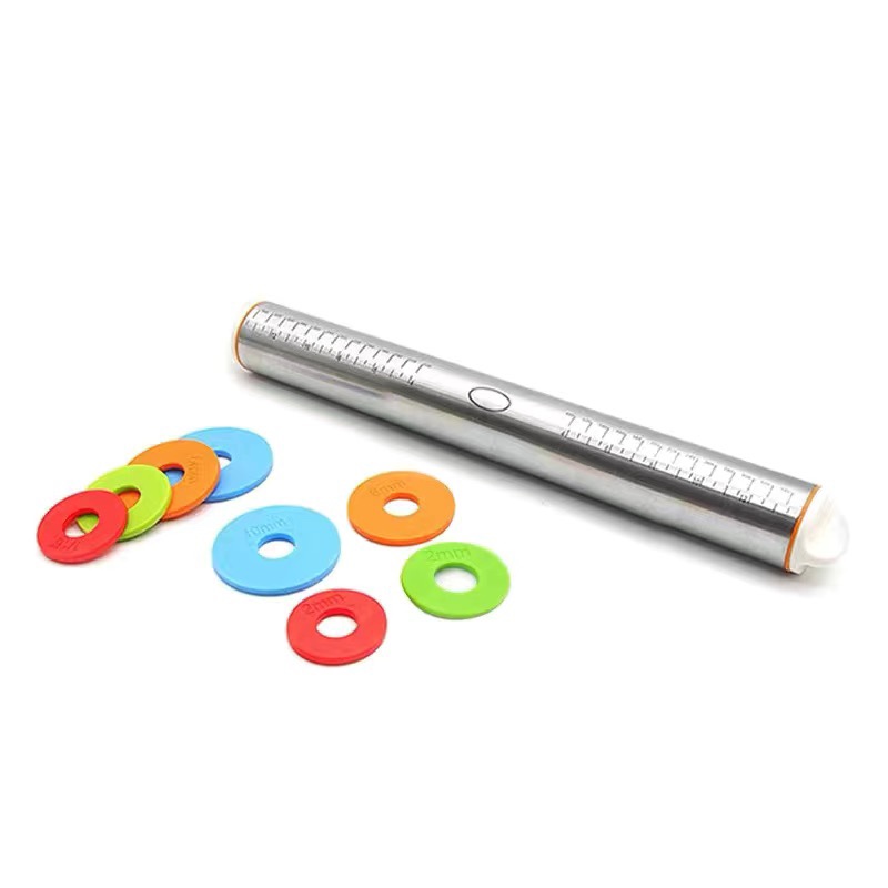 430 stainless steel cross-border bestseller adjustable multi-functional stainless steel rolling pin with scale thickness undefined