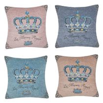 Cross-border sales chenille Crown pillow cases living room sofa car cushion covers soft comfortable pillow cases wholesale