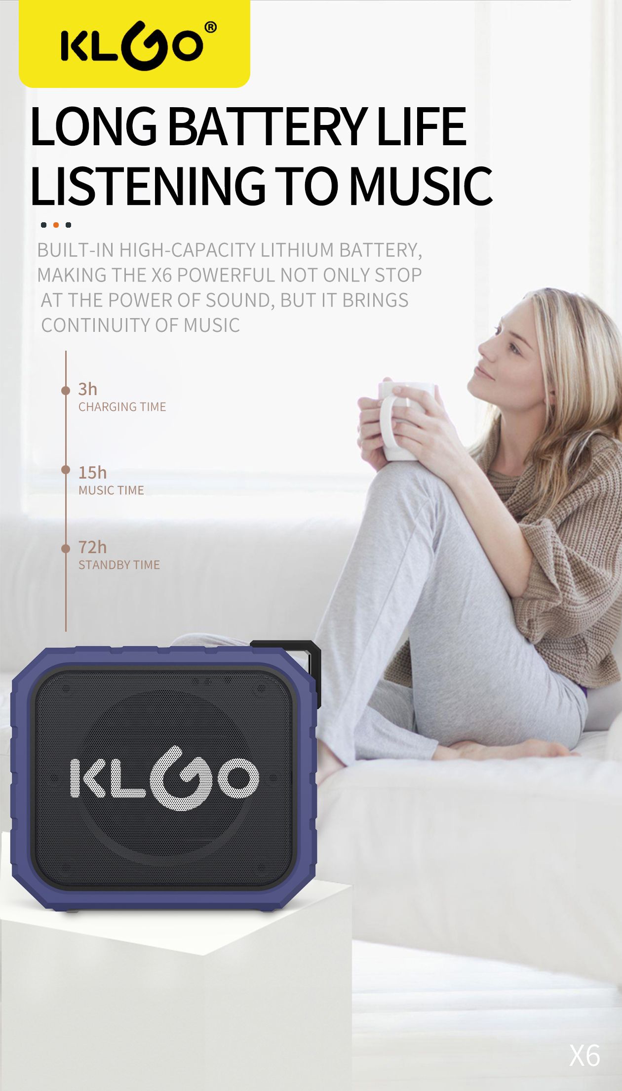 KLGO酷为LY-500七级防水蓝牙音箱详情图4