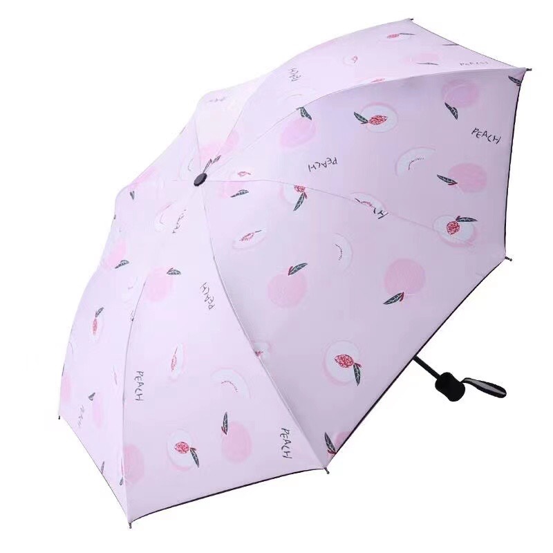 新款果趣遮阳伞水果系列全自动晴雨伞黑胶防紫外线防晒伞折叠伞细节图