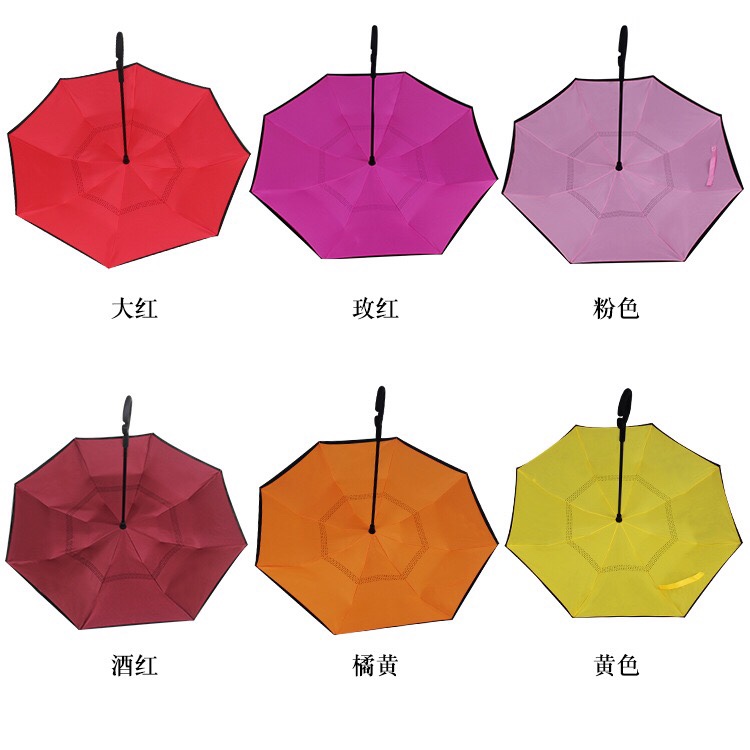 厂家直销免持C型双层可站立反向伞 汽车伞广告伞定制LOGO反向伞详情图7