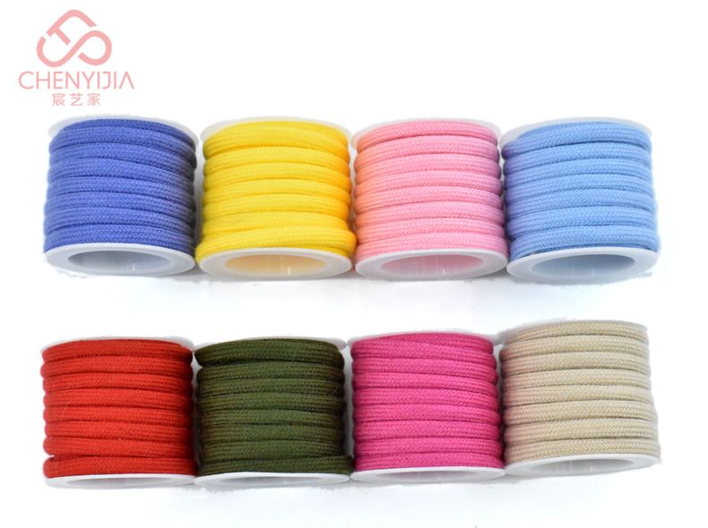 厂家直销6mm*2m彩色DIY手工包芯绳